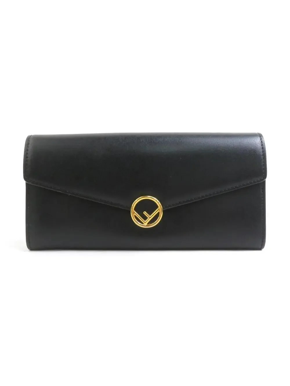 Auth Fendi F Is Long Wallet Black #280390F25B